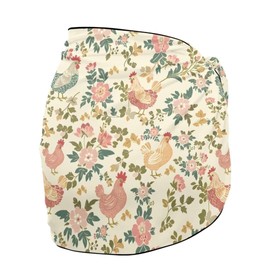 Jndtueit - Traje de baño para mujer, diseño de pareo de playa, bufanda de gasa, falda cruzada, falda transparente con lazo lateral, cubierta de bikini para trajes de baño, Pollos rosados, Talla única