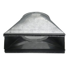 HVAC Premium Galvanized Round Stack Boot | Stack Boot 12" X 3.25" X 6"| Round Stack Boot is Compatible with Duct 6"
