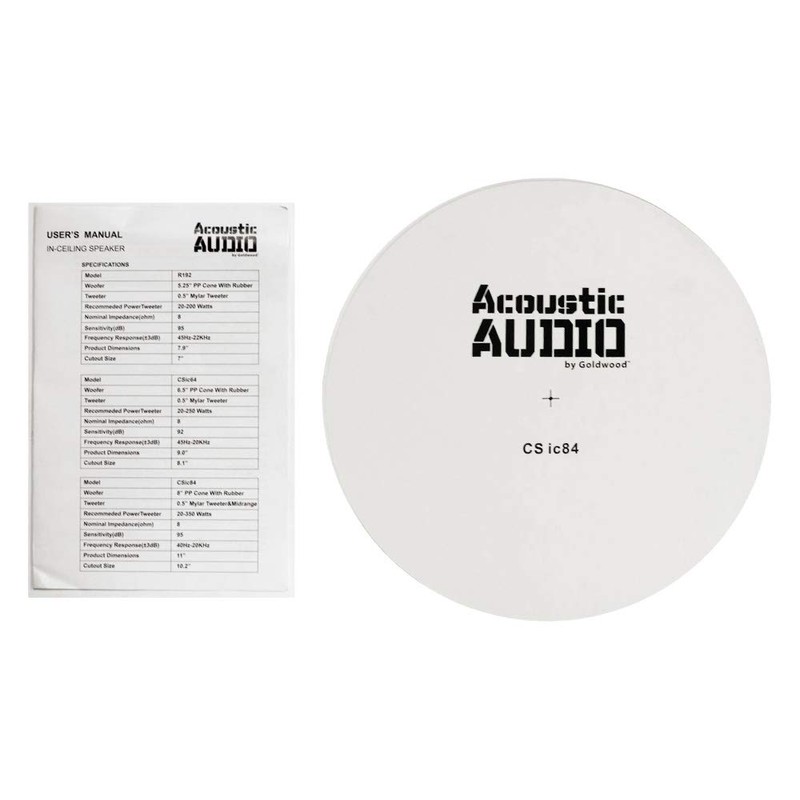 Acoustic Audio by Goldwood CSIC84 Frameless in Ceiling Speakers with