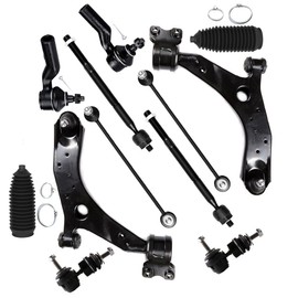 SCITOO 12pcs Suspension Kit Front Lower Control Arm And Ball Joint Outer Inner Tie Rod End w/Boot Sway Bar End Link For 2004-2009 For Mazda 3 2009 For Mazda 3 Sport 2006-2010 2012-2015 For Mazda 5