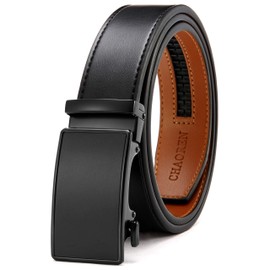 CHAOREN Mens Belt Leather Ratchet Belt - Customizable Fit, Effortless Style (35mm)