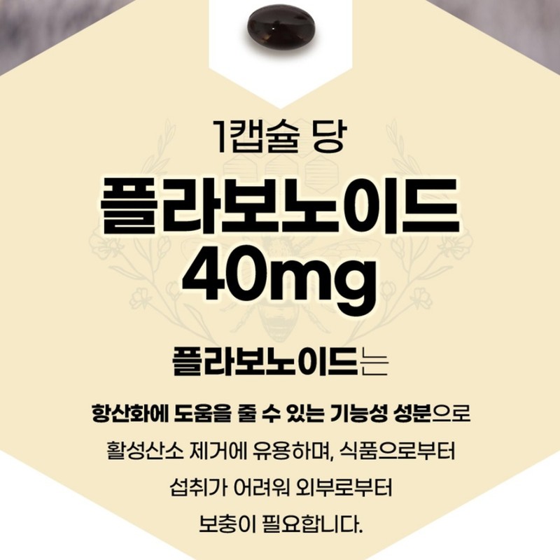 Megamax Propolis capsule high-content flavonoid 40mg 6-month supply / 프로폴리스