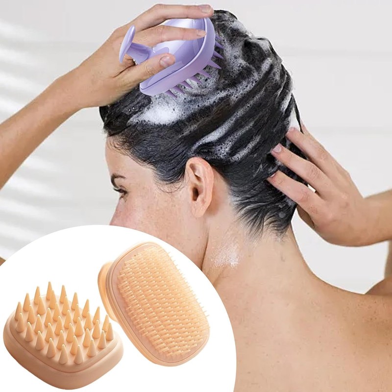 Hair Scrubber Shampoo Brush, Scalp Massager With Gentle Care