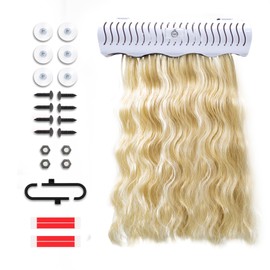 Carter Girls & CO. Hair Extension Holder 4 Mounting Options & Tools | Fully Equipped Hair Extension Hanger with Holds Clip-ins, Tape-Ins, Wefts for Washing, Styling, Storage & Travel (White)