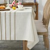 Chassic 60 x 60 inches Farmhouse Style Linen tablecloths, Wrinkle