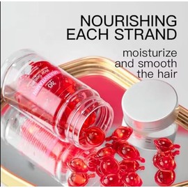 Cápsulas de Aceite para el Cabello con Argán, Macadamia y Aguacate, 40 Unidades, Tratamiento Restaurador e Hidratante, Restauración Del Cabello...    