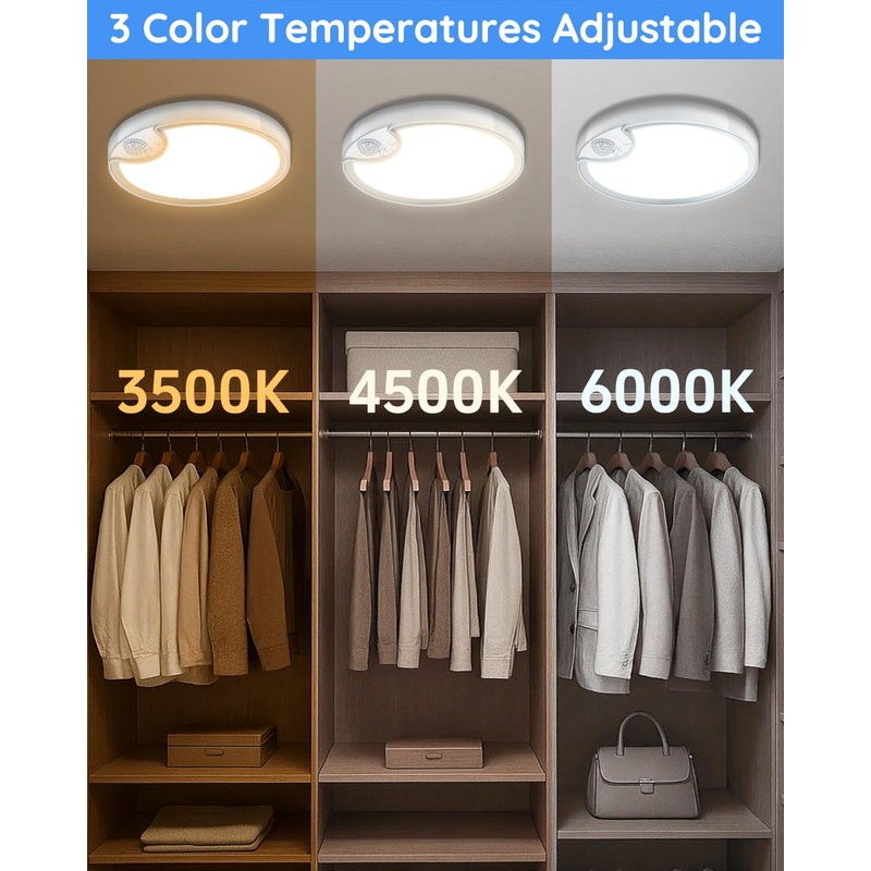 Rechargeable Motion Sensor Closet Light - IP54 Waterproof Shower Light