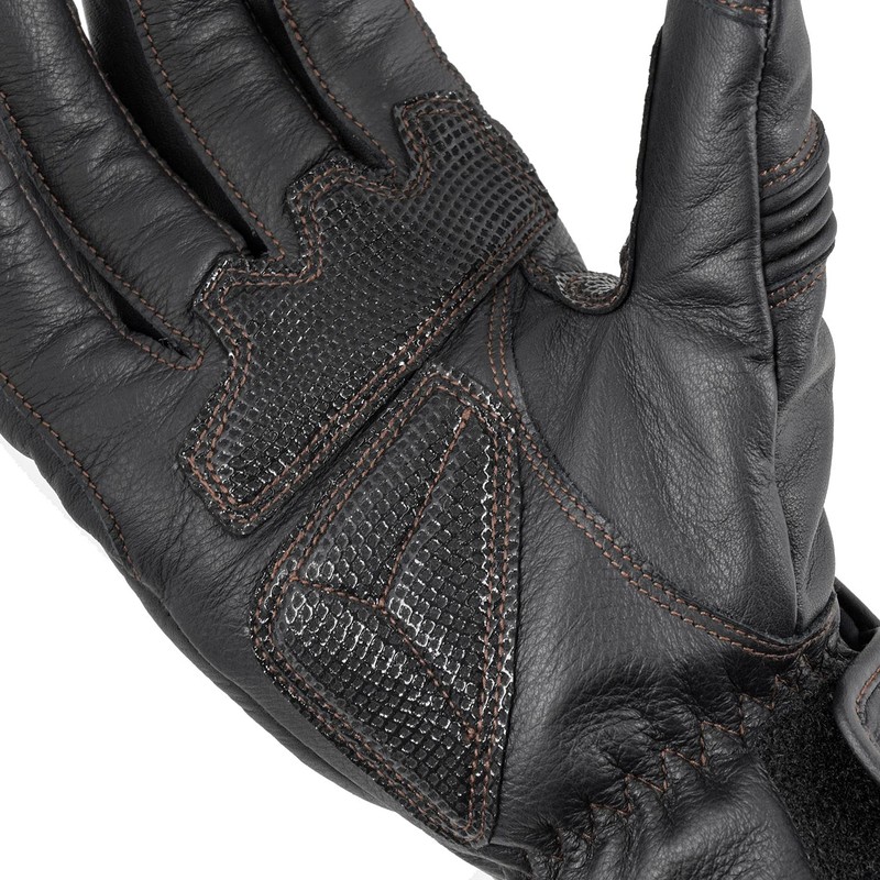 Komine GK-848 Protective Leather Winter Gloves for Motorcycles Brown L