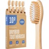 VIVAGO Bamboo Toothbrushes Medium Bristles 10 Pack - BPA Free