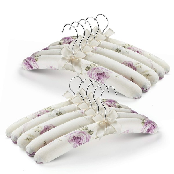 GLCON Anti Slip Satin Padded Clothes Hangers for Women Foam