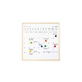 Kikkerland Portable Hanging Schedule White Board Monthly Calendar Planner Dry Erase Memo Organizer, 8.5" x 10.5"