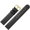 Smooth Leather Watch Strap 18 mm Black with Spring Bars