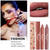 Fexblz Matte Lip Crayon Lip Liner Sets,Velvet Moisture Smooth Crayon