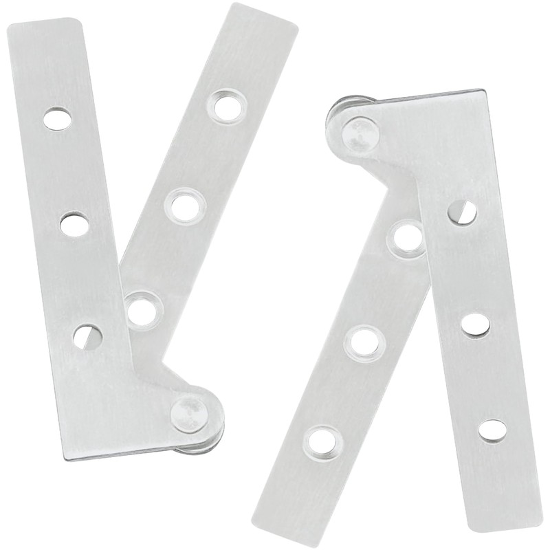 2 PCS Stainless Steel 360 Degree Rotatable Hidden Pivot Hinges