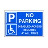 No parking disabled access required at all times - parking