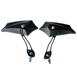 MotorToGo 1Pair Black Motorcycle Pentagon Mirrors Compatible for 2020 Honda Rebel 300 CMX300 ABS