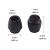 Antrader 24pcs Silicone Black Furniture Pads with Felt Pads Floor