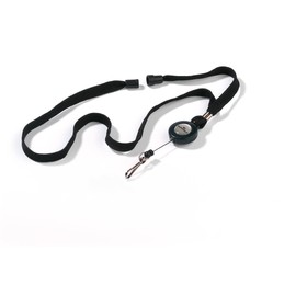 Durable Lanyard with Safety Release and Retractable Spring Hook | Pack of 1 | Black | Ideal for Events, Exhibitions, Offices, etc.