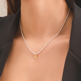 Inilbran Boho Disc Coin Choker Necklace Vintage Tiny Coin Necklace Choker Vintage Oval Beads Chain Necklace Oval Coin Chain Necklace Jewellery for Women and Girls, Zinc