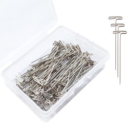 T-Pins 100 Pack - 1.5 inch Multi-Use T-Pins for Knitting, Wigs, Sewing & Office Wall