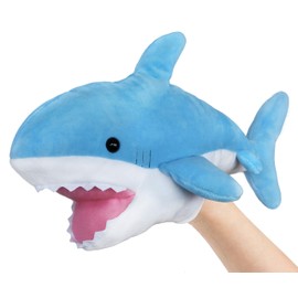 ICE KING BEAR Blue Shark Hand Puppet Soft Toy 13 Inches