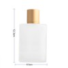 ConStore 2pcs 100ml Frosted Glass Perfume Bottle with Aluminum Lid