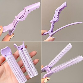 Portable Travel Hair Volumizing Roll Clip for Styling Set Pink 4ea