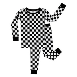 Little Sleepies Two-Piece Pajama Set for Boys & Girls, Soft Viscose from Bamboo Toddler Pajamas for Kids, Family Matching PJs, Cool Checks, 12-18 months