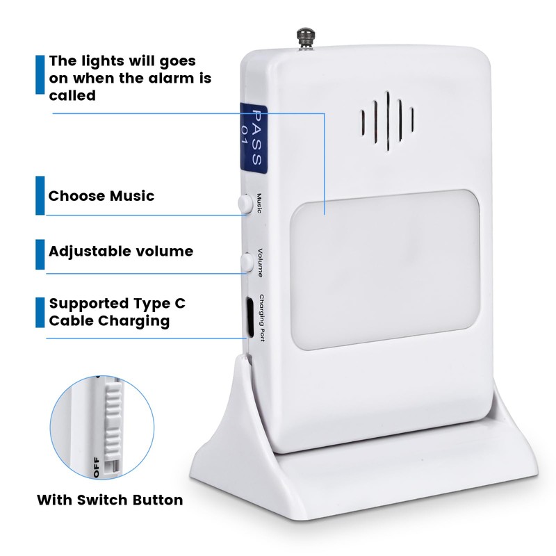 Bed Sensor Pad & Pager Bed Alarm for Elderly Adults