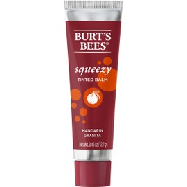 Burt's Bees 100% Natural Origin Squeezy Tinted Lip Balm, Enriched With Beeswax and Cocoa Butter, Mandarin Granita, 1 Tube, 12.1g