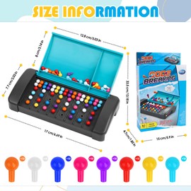Yooyan Mastermind Game, Code Cracking Game, Montessori Board Game, Intelligent Toy, Breaking Mini Board Game, Brain Puzzle Game, Logical Parent-Boy Girl Interaction and Strategic