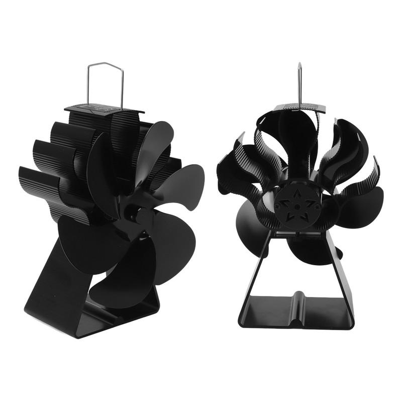 Fireplace Stove Fan 6 Blades Quiet High Temperature Resistant Heat