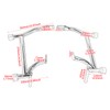 Saddlebag Guard Rear Saddlebag Crash Bars with 4 PCS Red