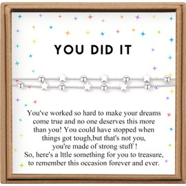 JoycuFF Graduation Gifts for Her 2025, Graduation Bracelet for Women, High College Class of 2025 Graduation Present for Daughter Sister Friend Friend