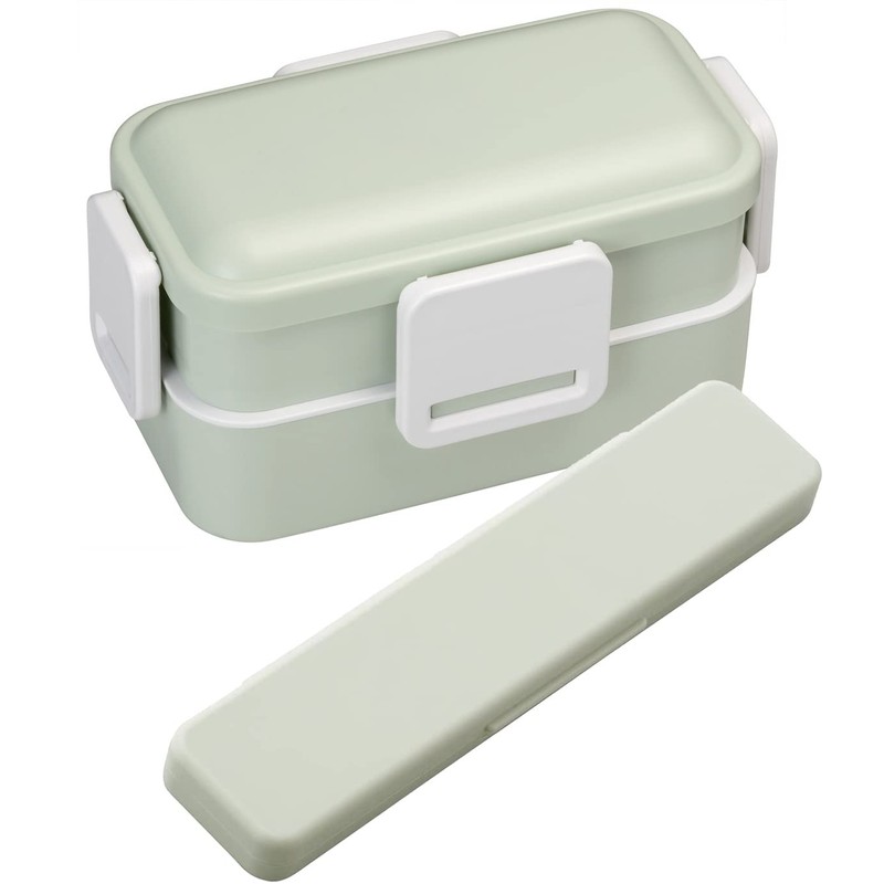 Skater PFLW4AG-A Antibacterial Fluffy Domed Lid 2-Tier Lunch Box, 20.3
