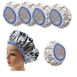 ieron Hair Dye Cap Thermal Insulation Aluminium Foil Cap Heat Cap for Hair Treatment -Pack of 6