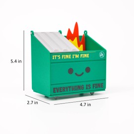 Tian Zhun Dumpster Fire Magnetic Pen Holder Funny Magnetic Pencil Holder Magnetic Locker Organizer for Refrigerator Whiteboard Home Office Hospital Big Marker Pen Storage 4.73 x 4.3 x 2.75 Inch