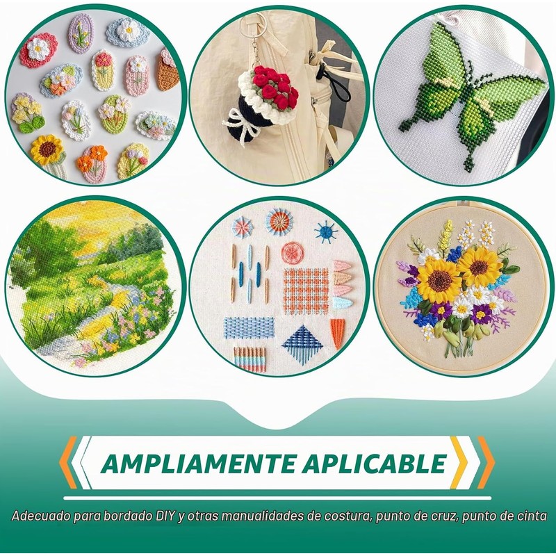 Fteven Kit de Agujas de Punto de Cruz y Bordado