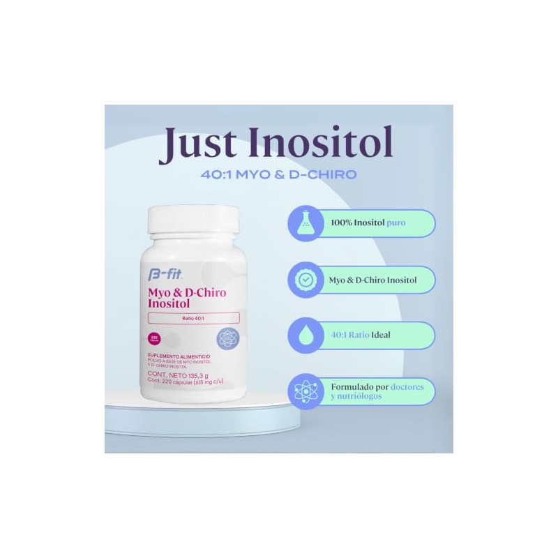 B-FIT Myo y D-Chiro Inositol 40:1 - Alta Biodisponibilidad