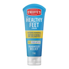 O'Keeffe's for Healthy Feet Intense Renewal Cream with Urea & Alpha Hydroxy Acid - 3 oz Tube (1 Pack) - Chemically Exfoliates and Softens Extremely Callused, Dry Feet