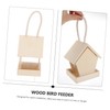 Sosoport Acrylic Wood Bird Feeder Nest Outdoor Wild Bird Feeder
