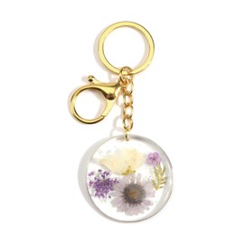 SHTALHST Handmade Pressed Flower Keychain,Dried Flower Keychain for Women Mother Girlfriend