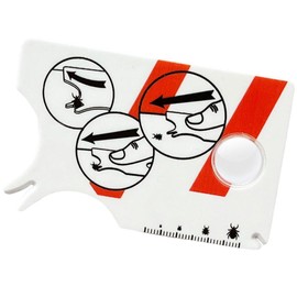 Tick Card, Tick Scale Card with Magnifying Glass, Quick Cleaning of Ticks, Tick Card for People, Children, Dogs, Cats