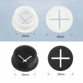 8Pcs Flexible Cable Cord Grommet, 25mm / 1 Inch Desk Hole Grommet, Wire Hole Cover Cable Management Wire Organizer Cable Pass Through for Office PC Desk Cable Cord Cover