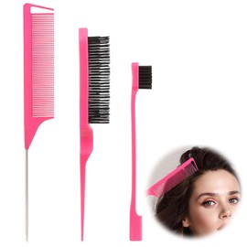 PAVIKE Comb, Thin Tail Comb, Hairdresser Comb Set, Set of 3, Eyebrow Comb, Hair Comb, Bangs, Comb, Hair Comb, Hair Smooth, Men's, Women's, Portable, Hairdresser, Haircut Comb, Hairdressing Comb Set,