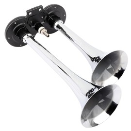 Scitoo 150db Super Loud 2Pcs Electric Air Horns Kit for Vehicles, Air Horns Applicable for Motorcycle, Bus, ATV, Van, Truck (Silver)