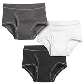 Made in USA Boys Briefs Underwear in All Cotton - Toddler Underpants - Perfect for Sensitive Skins SPD Sensory Friendly Clothing 3-Pack, Basics, Size 7