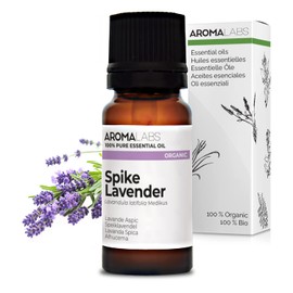 BIO - Spike Lavender Essential Oil - 10mL - 100% Pure, Natural, Chemotyped and AB Certified - AROMA LABS (French Brand)
