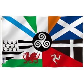 ANLEY Fly Breeze 3x5 Foot Celtic Nations Flag - Vivid Color and Fade Proof - Canvas Header and Double Stitched - Celtic nations Flags Polyester with Brass Grommets 3 X 5 Ft