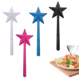 BAIYSFFG Salt and Pepper Shakers Set, Cute Stars Spice Dispenser with 3 Holes, Magic Fairy Wand Spice Set for Kitchen, Barbecue, Restaurant, Dining Table, Decoration, Christmas Party, Gifts